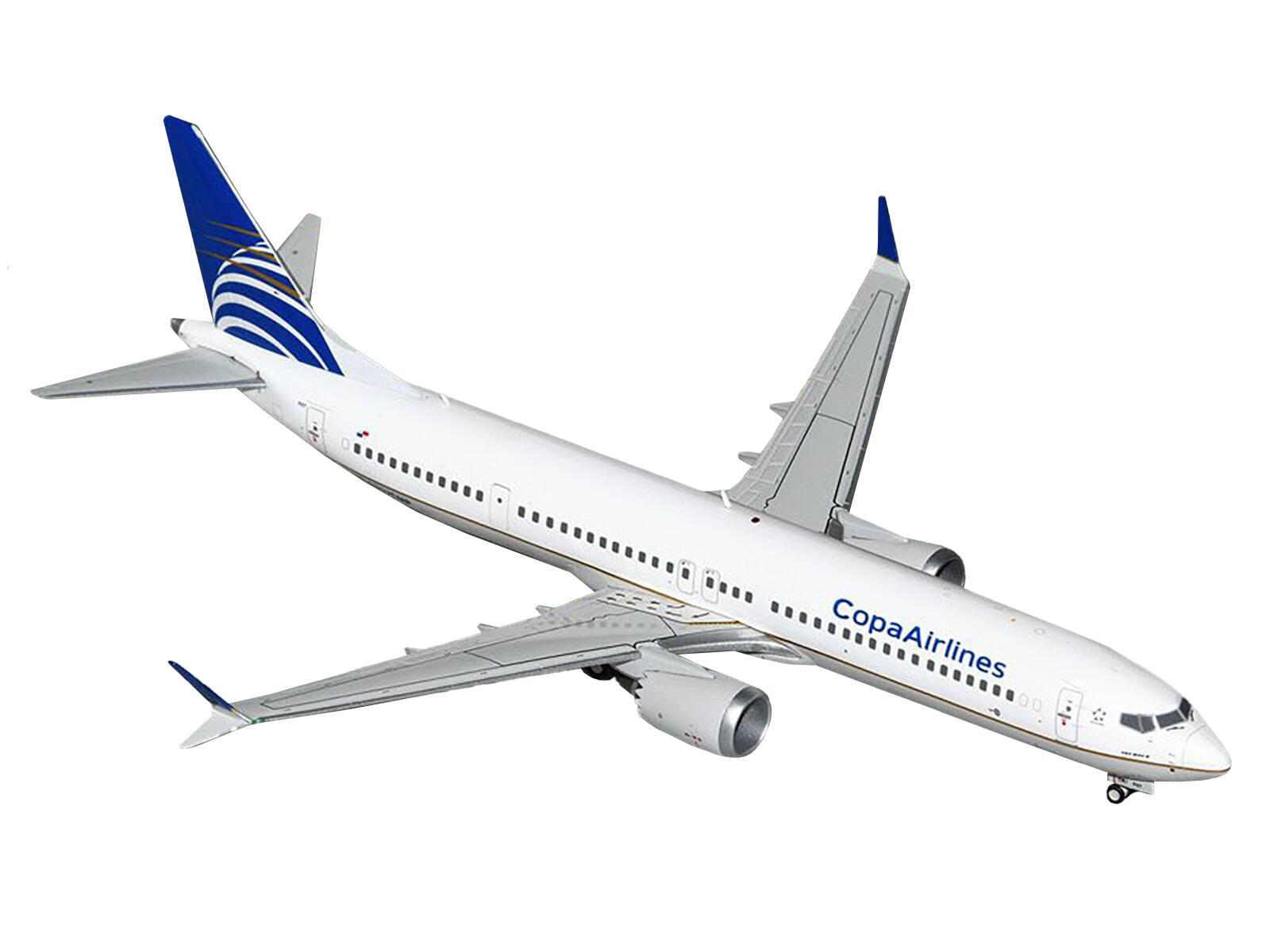 Angle. GeminiJets - Boeing 737 MAX 9 Commercial Aircraft Copa Airlines (HP-9907CMP) White with Blue Tail Gemini 200 Series 1/200 &  Airplane - White with Blue.