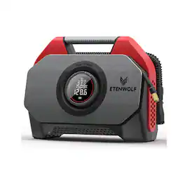 ETENWOLF - VORTEX S6SE 160 PSI Air Pump for Car Tires, with 15600 mAh Battery, 100% Duty Cycle - Red