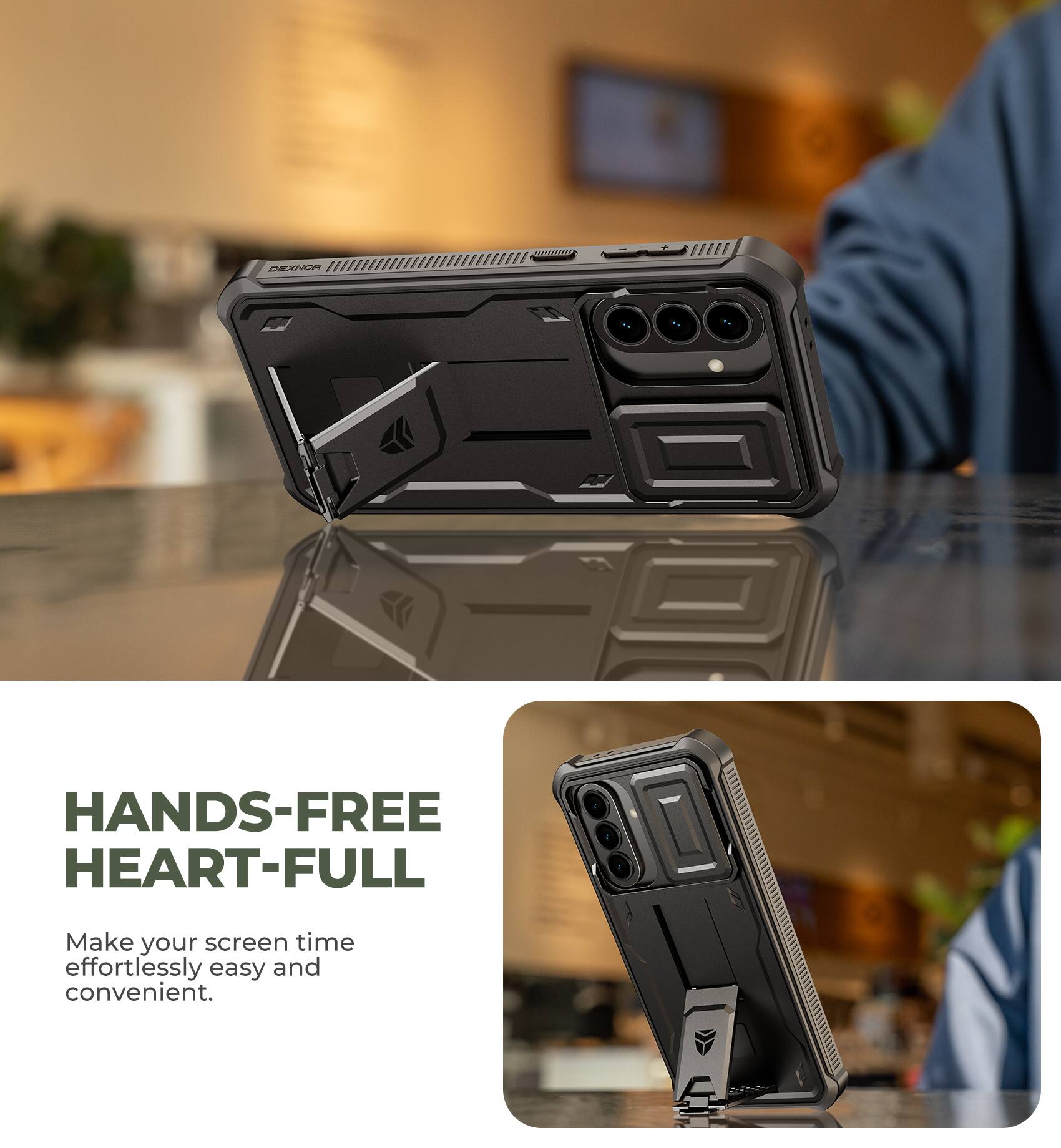 HANDS-FREE HEART-FULL  
Make your screen time effortlessly easy and convenient.
