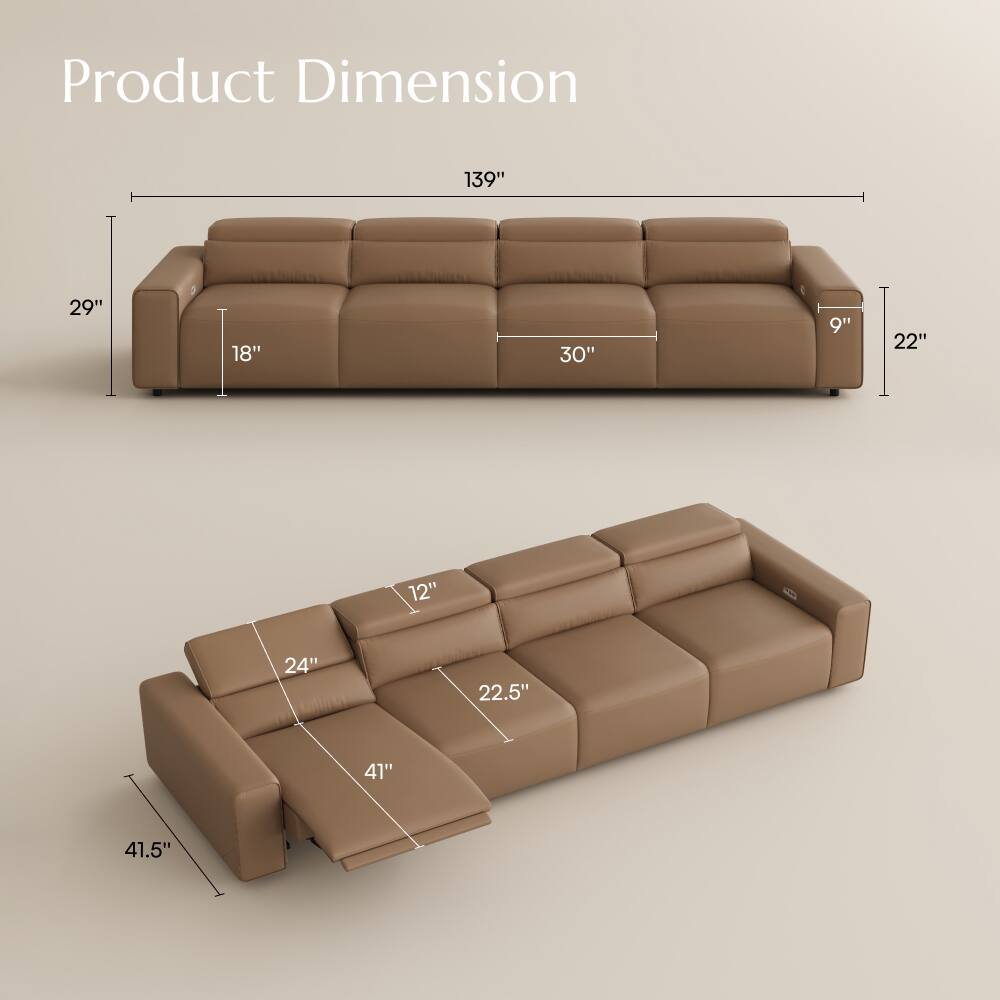 Product Dimension
139"
29"
18"
30"
9"
22"
12"
24"
22.5"
41"
41.5"