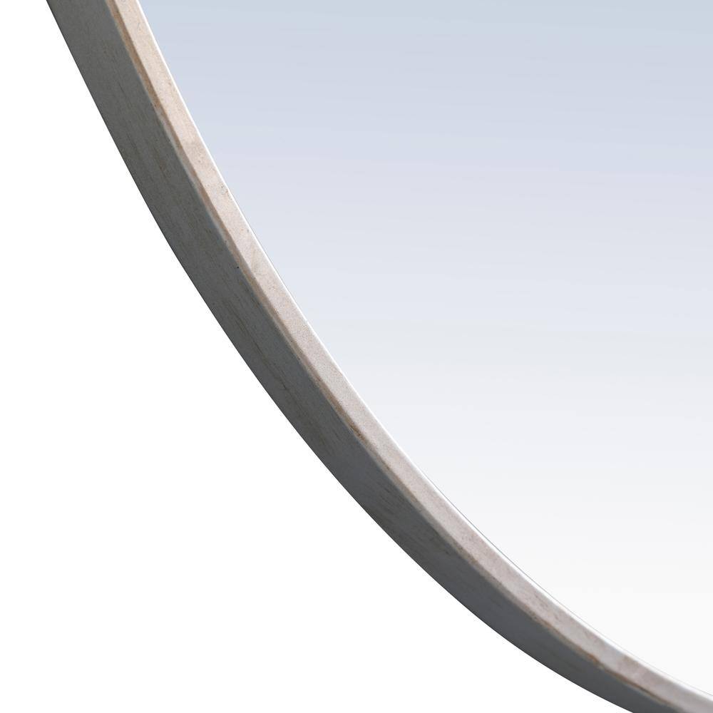 Alt View 8. Elegant Decor - Metal frame Round Mirror 36 inch Silver finish - Silver.
