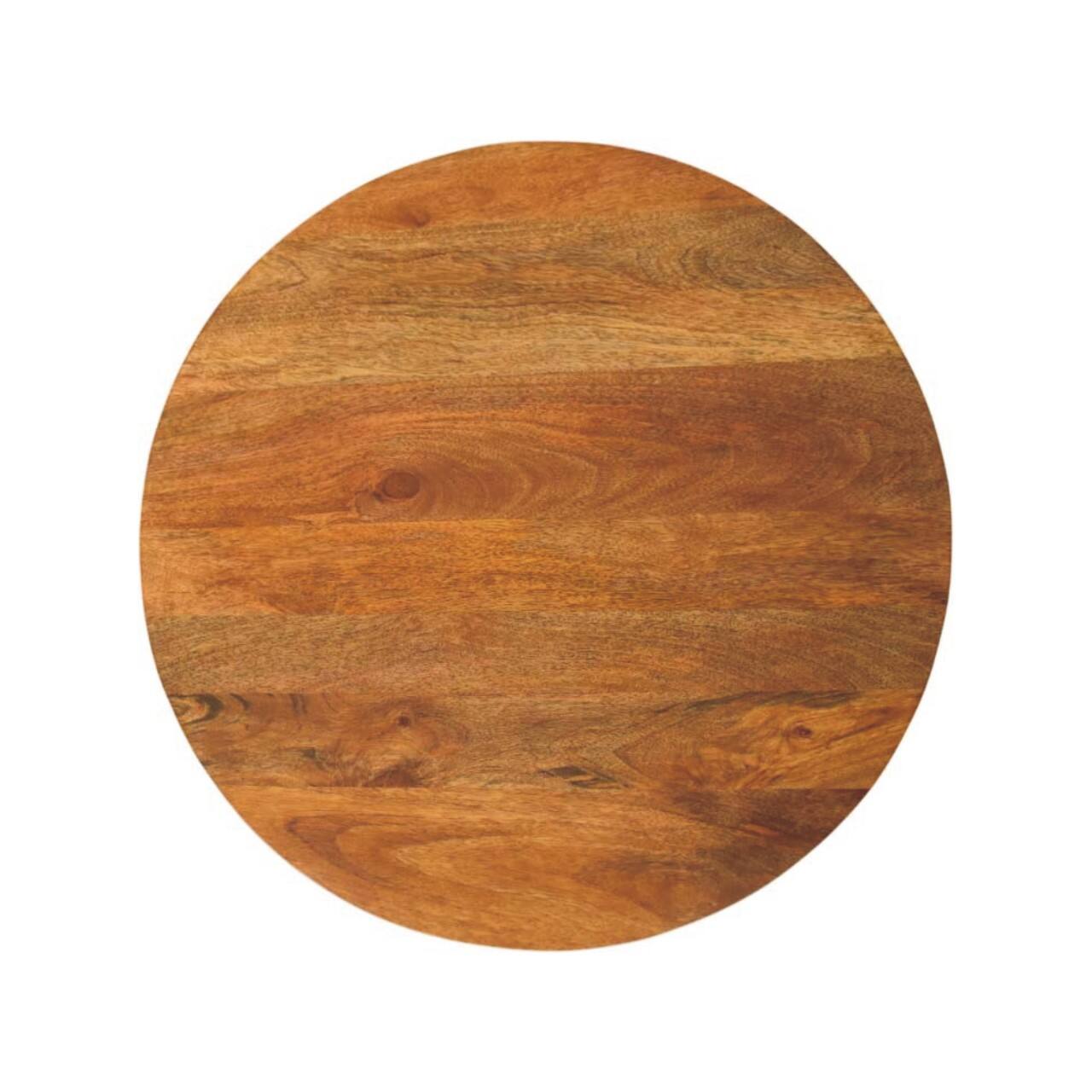 Alt View 2. Artisan Furniture - Round Fluted Coffee Table, Brown - Brown.