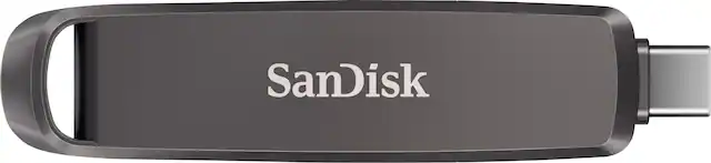 Front. SanDisk - Extreme PRO 1TB Dual Drive High-Performance USB Type-A and USB Type-C Flash Drive - black.