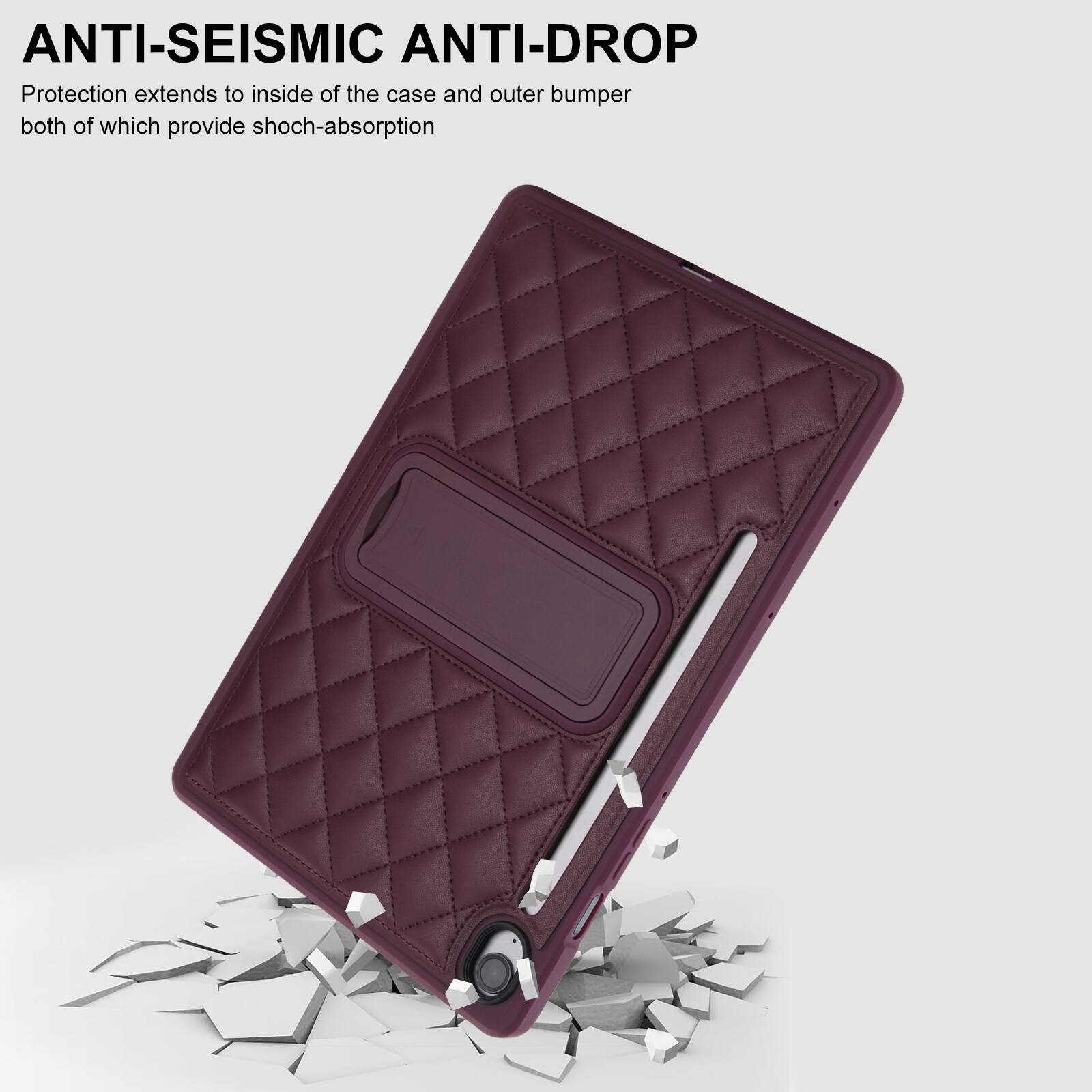 ANTI-SEISMIC ANTI-DROP  
Protection extends to inside of the case and outer bumper both of which provide shock-absorption