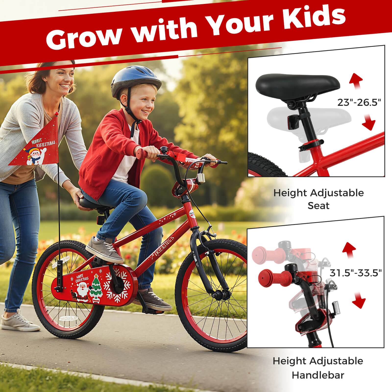 Grow with Your Kids

Height Adjustable Seat  
23" - 26.5"

Height Adjustable Handlebar  
31.5" - 33.5"