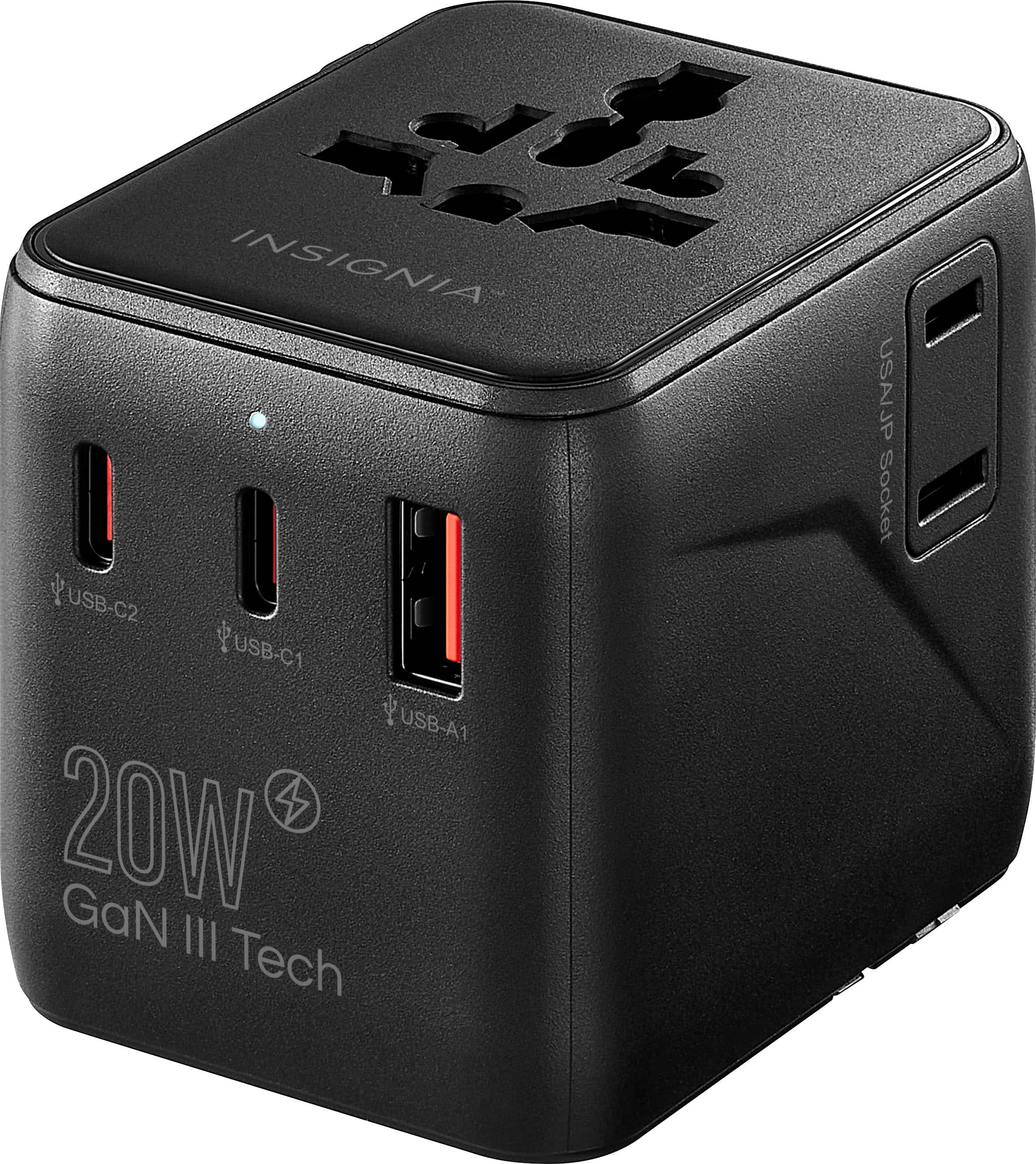 INSIGNIA
USA/JP Socket
USB-C2
USB-C1
USB-A1
20W
GaN III Tech