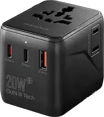 INSIGNIA
USA/JP Socket
USB-C2
USB-C1
USB-A1
20W
GaN III Tech