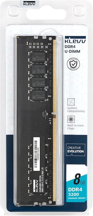 KLEVV KD48GU880 32N220A DDR4 8GB (1x8GB) 3200MHz CL22 1.2V UDIMM KLEVV KD48GU880 32N220A DDR4 8GB (1x8GB) 3200MHz CL22 1.2V UDIMM