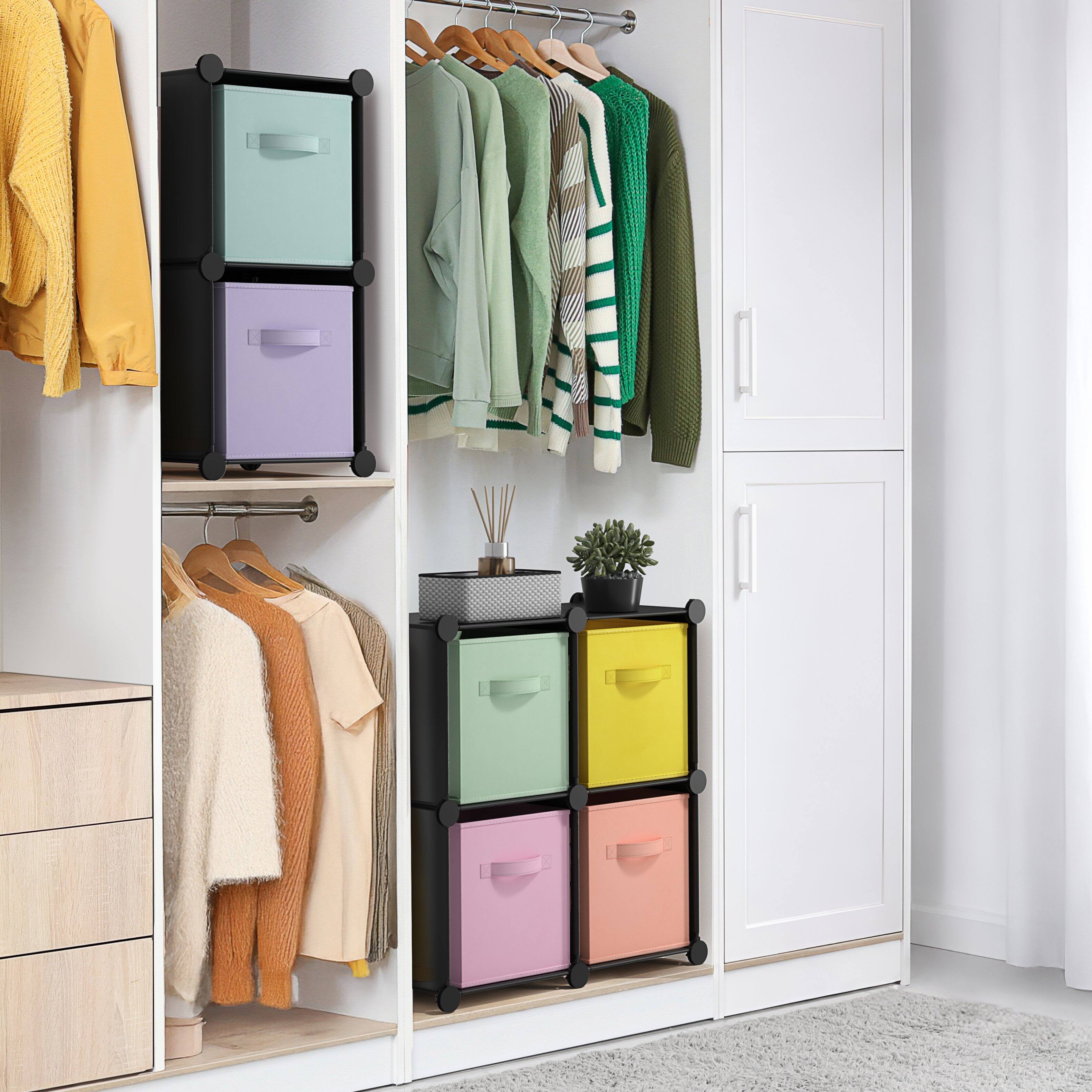 Alt View 1. Sorbus - Sorbus 6 Cube Storage Organizer with 6 Fabric Storage Bins, Closet Organizers and Storage with 11 Inch Baskets.