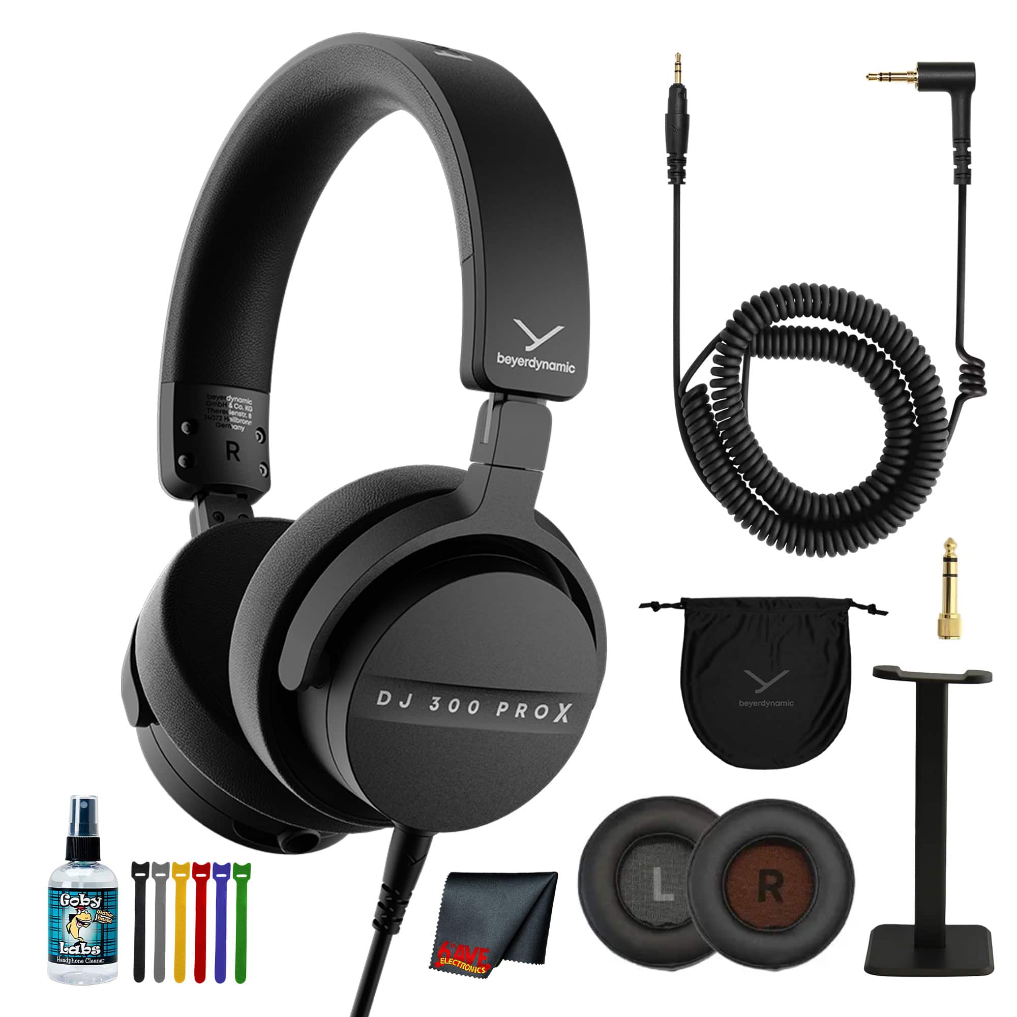 Bundle - Beyerdynamic - DJ 300 Pro X Professional DJ Headphones Foldable Monitoring()