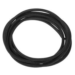 Unique Bargains - Split Sleeve Wire Loom 3/16" 9.84Ft Self Wrapping Braided Sleeve UL94-V2 Fireproof PET for Automotive Home - Black