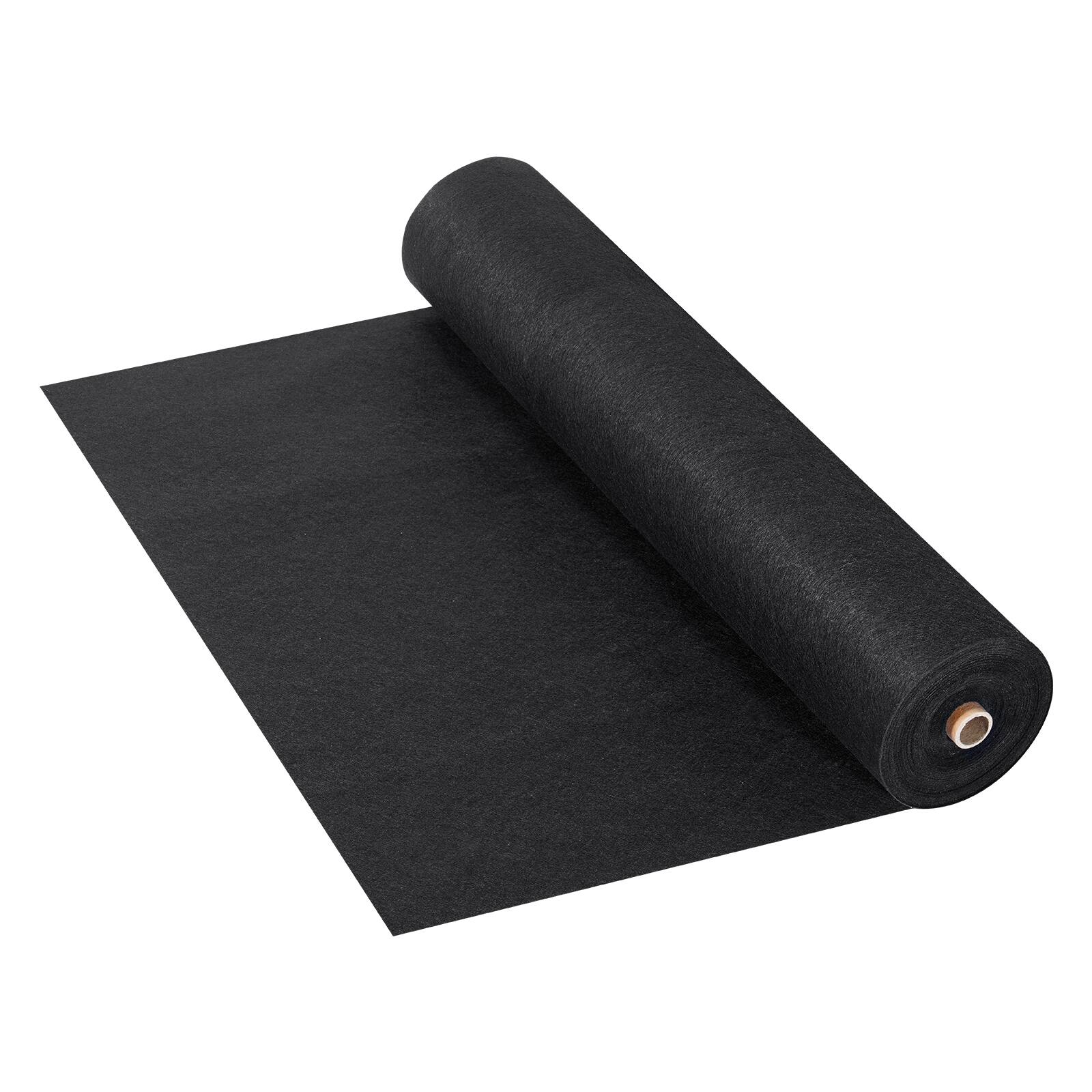 Alt View 5. VEVOR - Non Woven Geotextile Fabric Under Gravel, 6x100FT 8OZ Driveway Fabric Landscape Fabric, Heavy Duty Weed Barrier Fabric - Black.