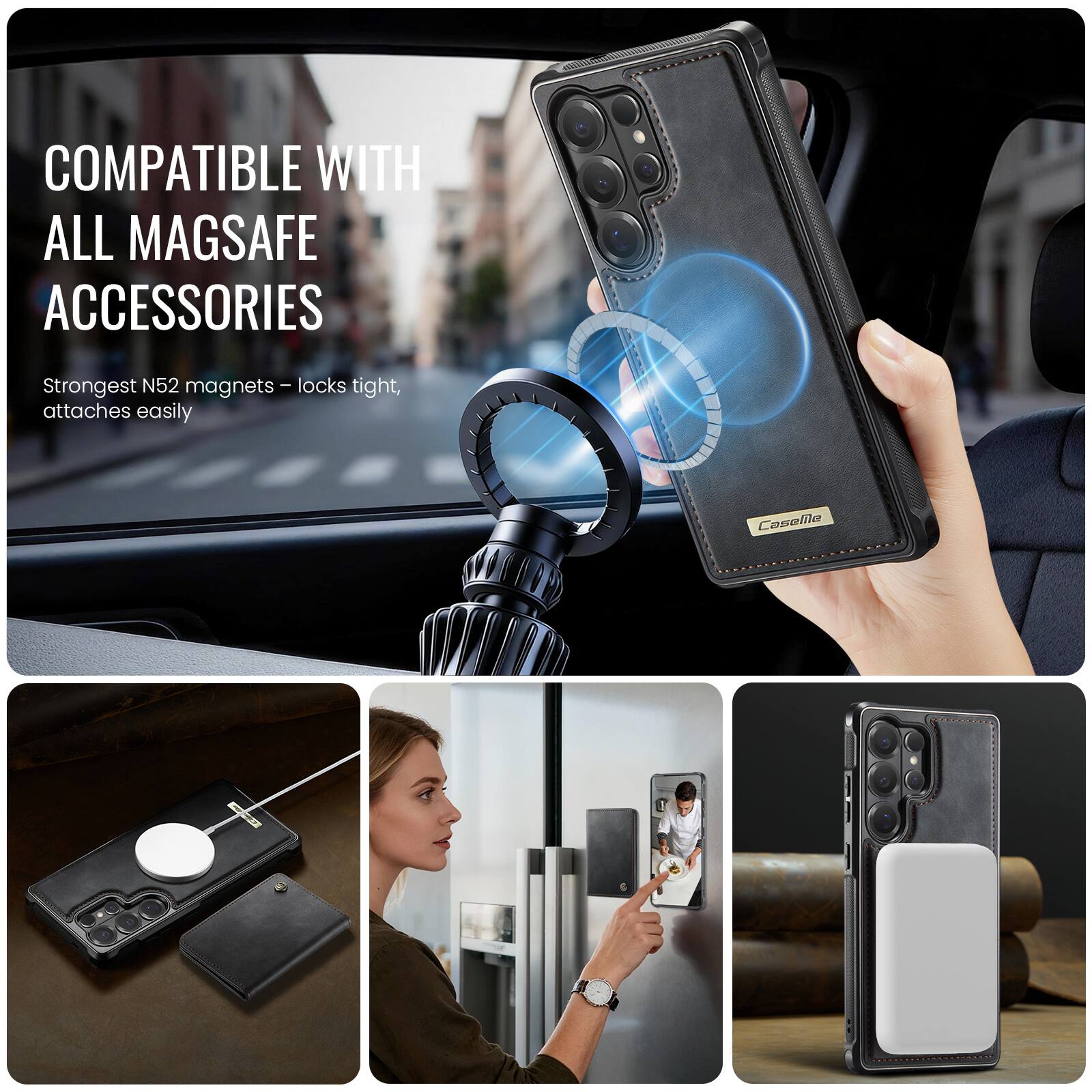 COMPATIBLE WITH ALL MAGSAFE ACCESSORIES

Strongest N52 magnets - locks tight, attaches easily