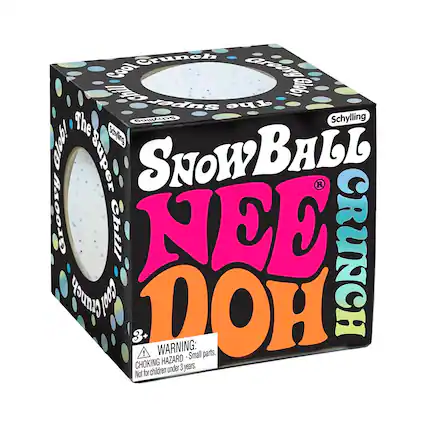 The Super Snowball Crunch!
Snowball Crunch
Nee Doh
Schylling
Cool Crunch
Glowing Glob
3+
WARNING: Small parts. CHOKING HAZARD - Not for children under 3 years.