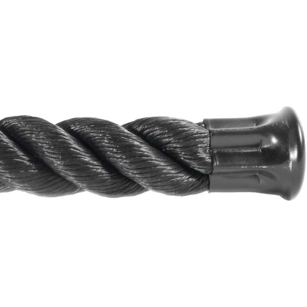 Alt View 3. Power Systems - 28" Double Tricep Rope Attachment with Stoppers for Cable Machine Systems - Black.
