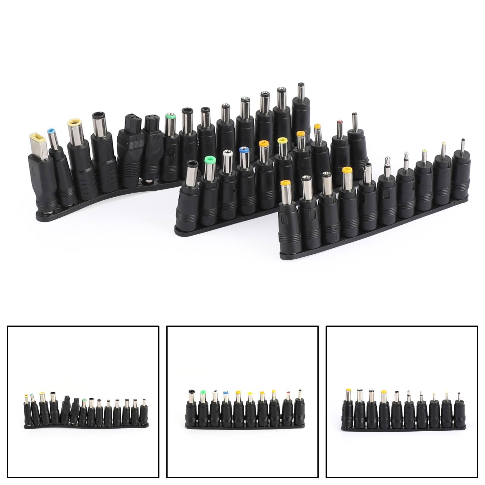 Left. Topteng - 34-in-1 Universal Laptop Charger Tip Kit - Compatible with HP Dell Lenovo Asus Acer, DC Power Adapter Plug Set.