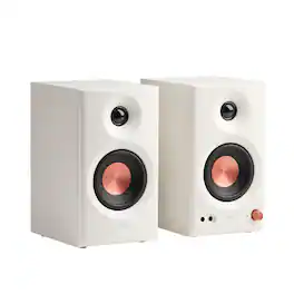 Edifier - MR3 Active Bookshelf Speakers, Computer Speakers - Bluetooth and Optical Input - 2.0 Studio Monitor Speaker (Pair) - White