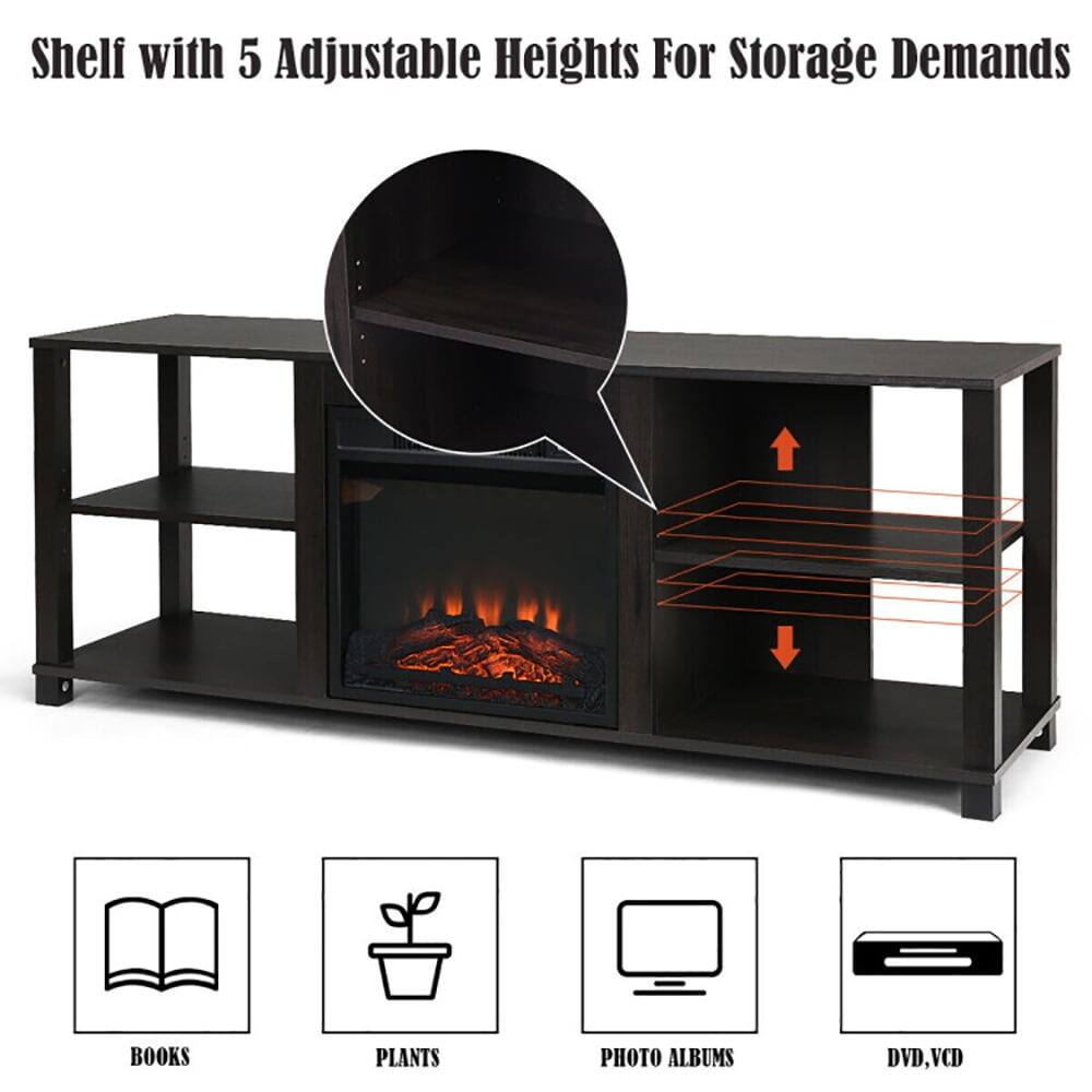 Shelf with 5 Adjustable Heights For Storage Demands

BOOKS  
PLANTS  
PHOTO ALBUMS  
DVD, VCD