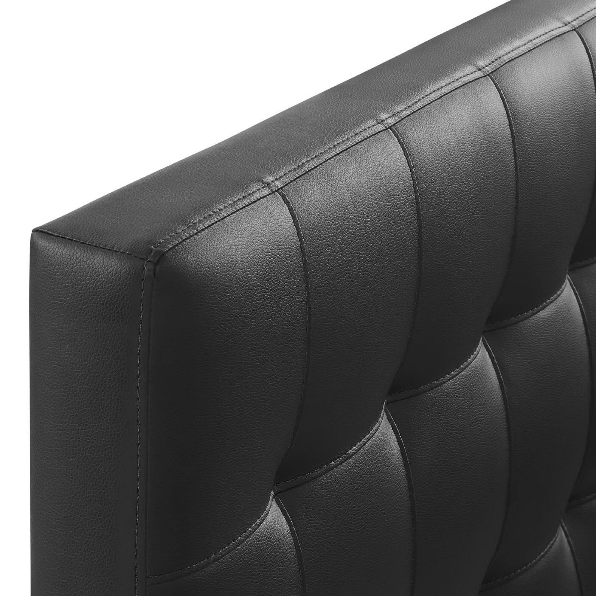 Left. Modway - Lily Upholstered Vinyl Twin Headboard by Modway - Black.