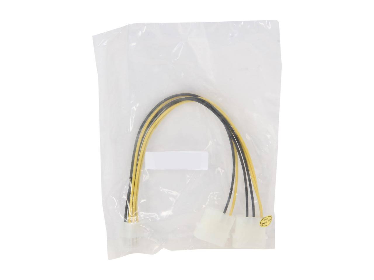 Alt View 2. Nippon Labs - Nippon Labs POW-20308 8 in. PCI Express 6 Pin to 5.25 Male x 2DC Adaptor Cable Male to Male.