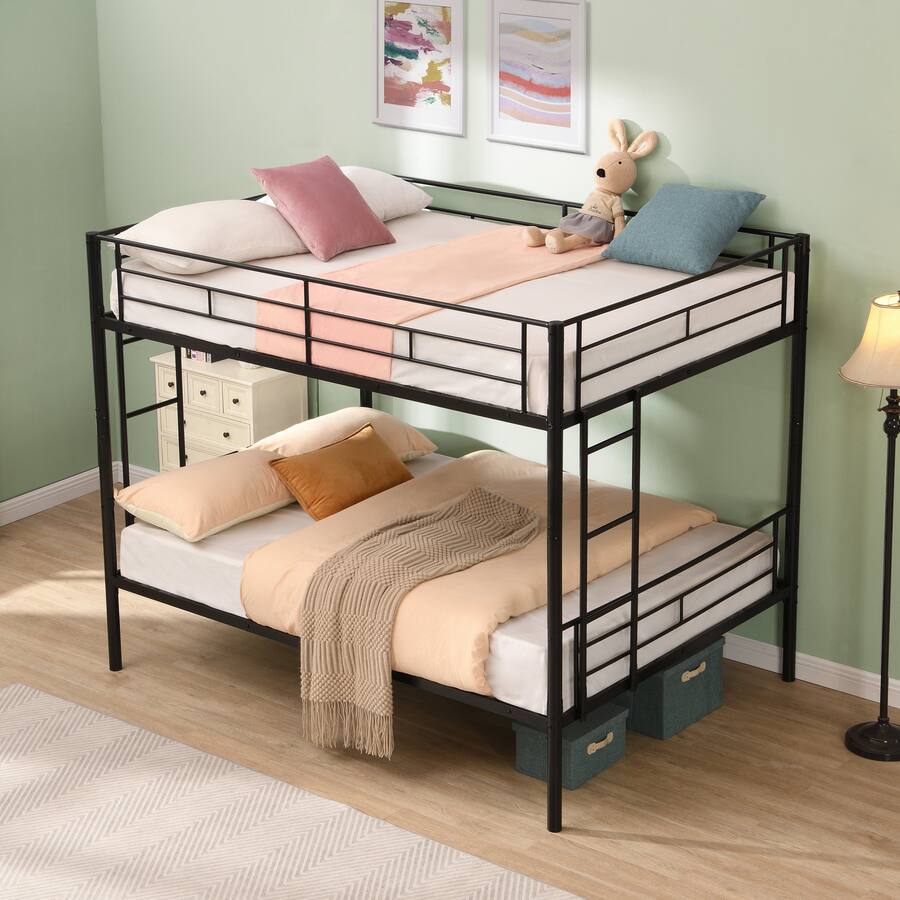 Boyel Living Full Over Full Metal Bunk Bed – No Box Spring Needed, Easy ...