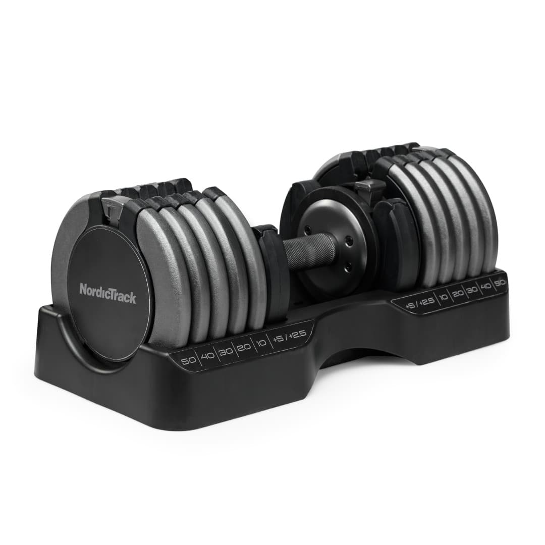 NordicTrack - Single 55lb Select-A-Weight Dumbbell - Black