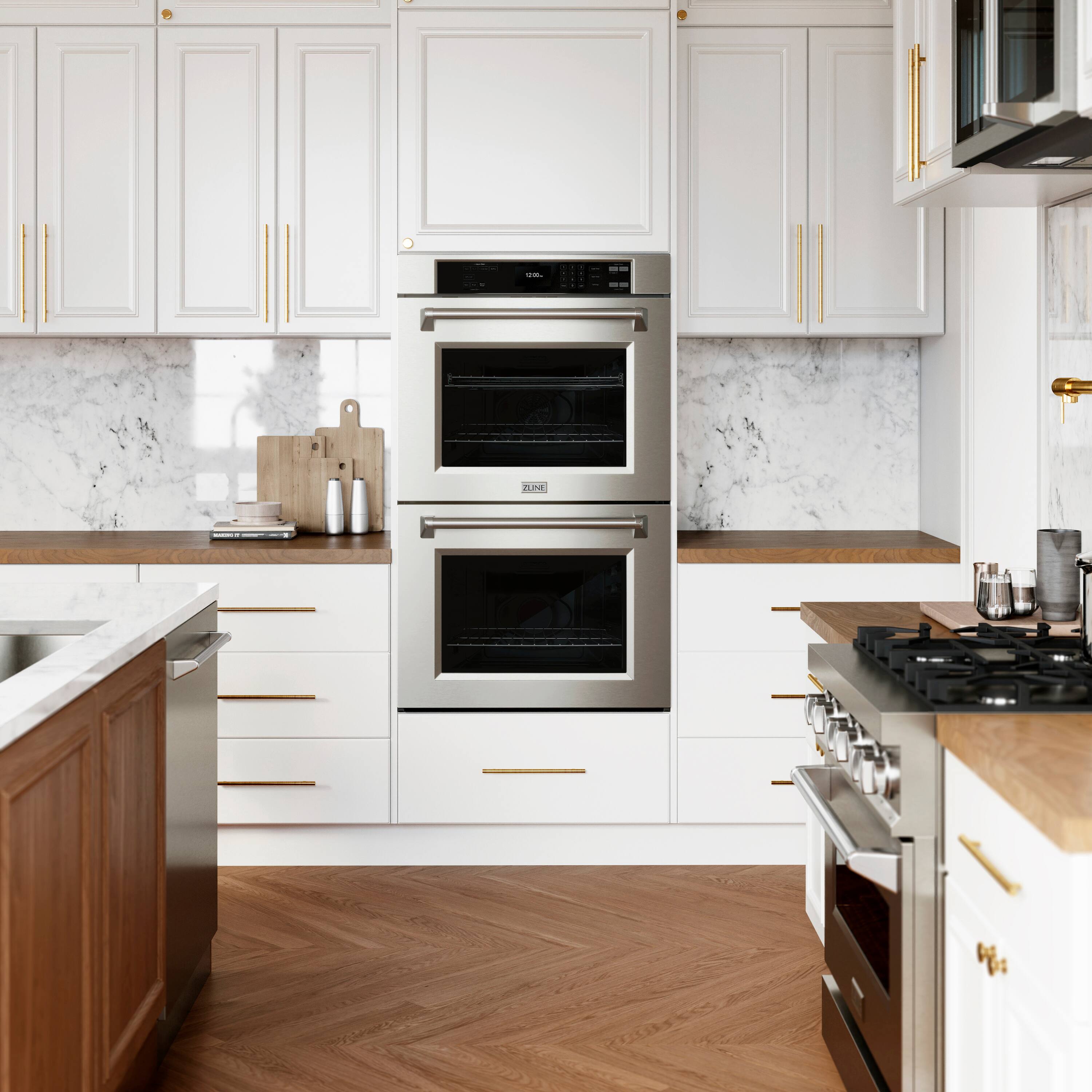 Alt View 3. ZLINE - 30 in. 10 cu. ft. Built-In Professional True Convection Double Wall Oven with Air Fry and Self Clean in Stainless Steel - Stainless steel.