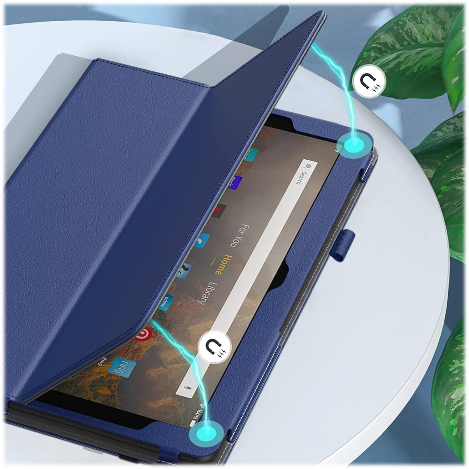 Alt View 17. SaharaCase - EliteFold Folio Case for Samsung Galaxy Tab A9+ - Navy Blue.