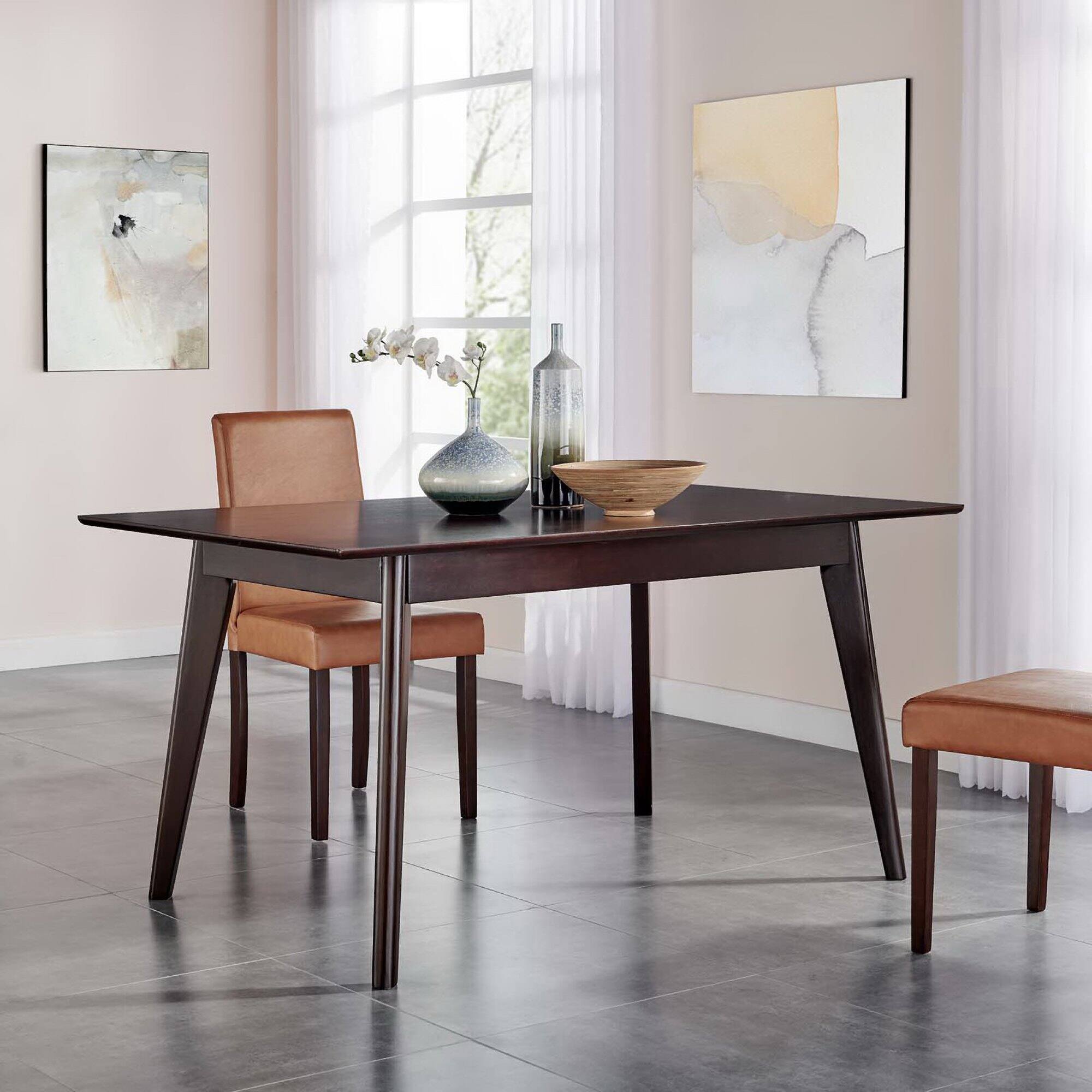 Front. Modway - Oracle 59" Rectangle Dining Table by Modway - Cappuccino.