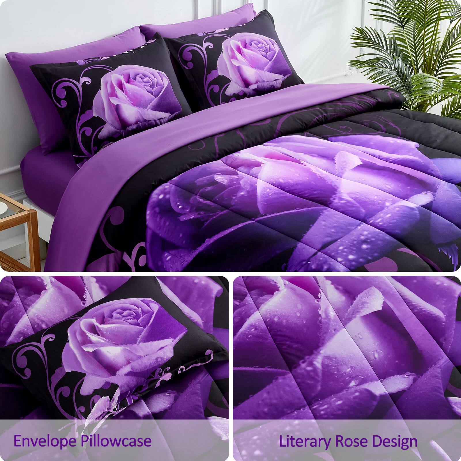 Envelope Pillowcase  
Literary Rose Design