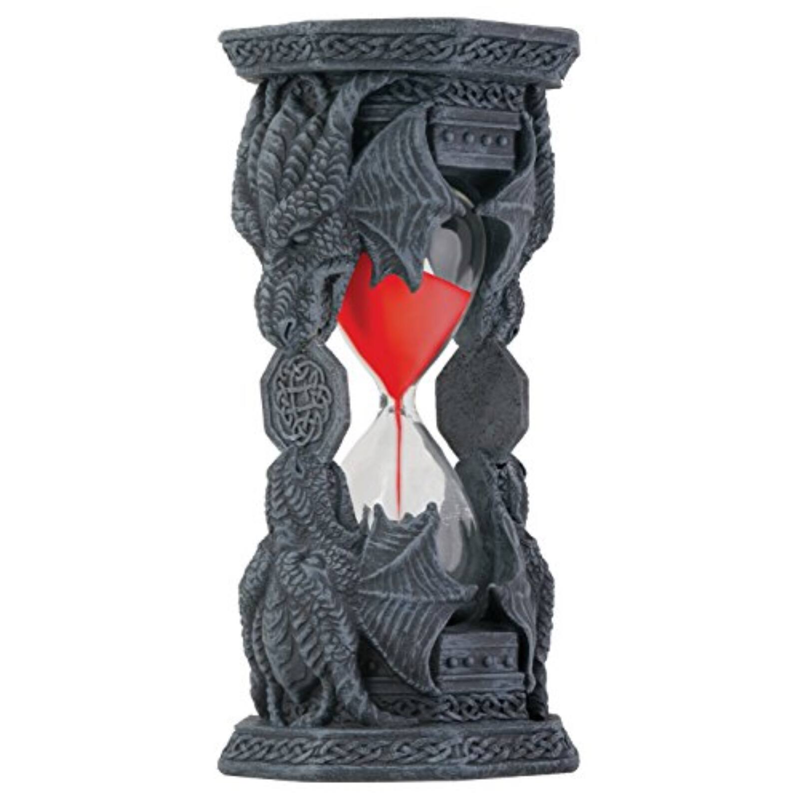 Front. Pacific Trading - Celtic Knots Twinned Dragon Sand Timer Medieval Fantasy Decoration 6.5 inch.