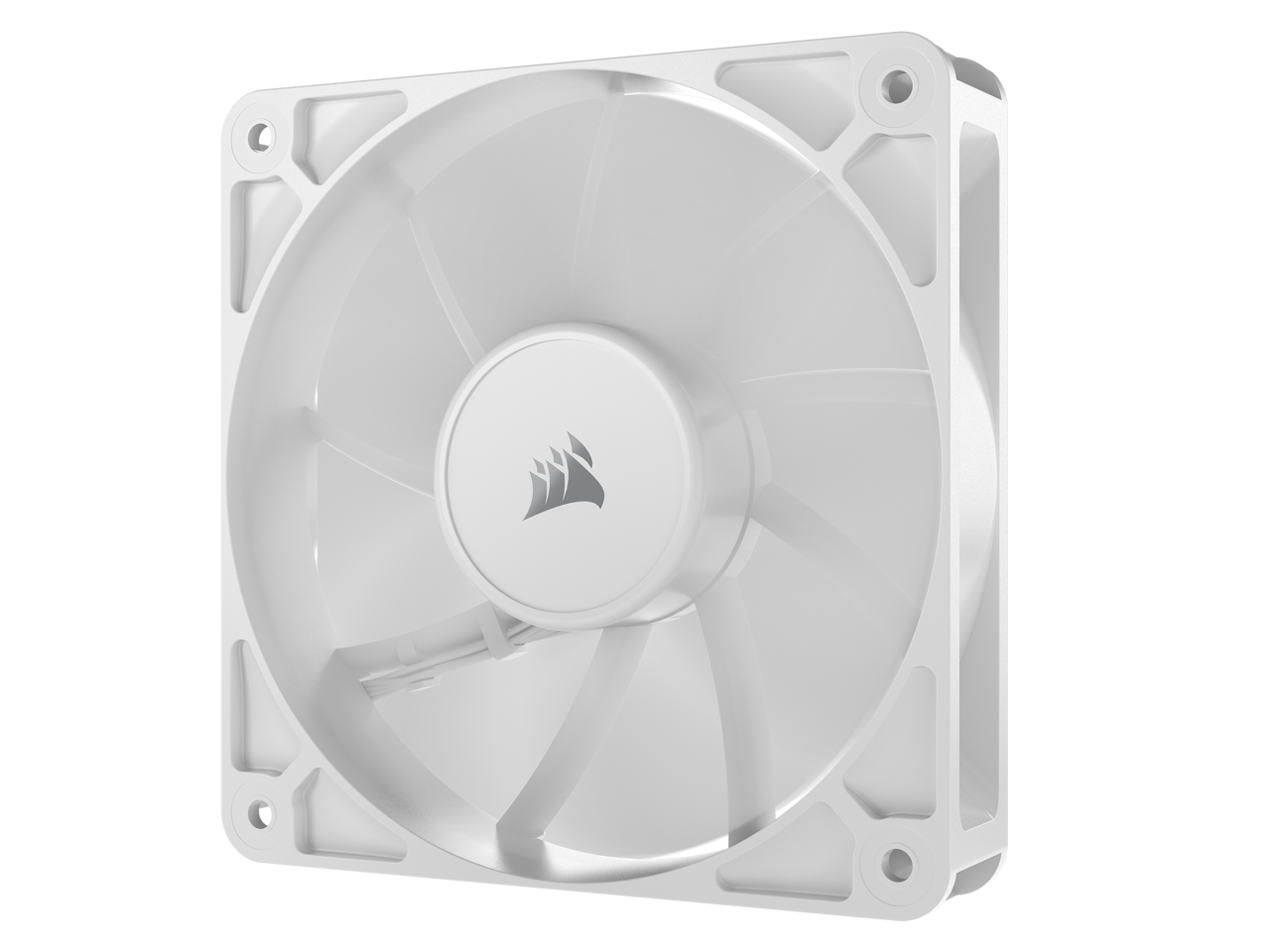 Alt View 4. CORSAIR - CORSAIR RS120 PWM 120mm Fan - White, Daisy-Chain PWM, AirGuide, Magnetic Bearing - White.