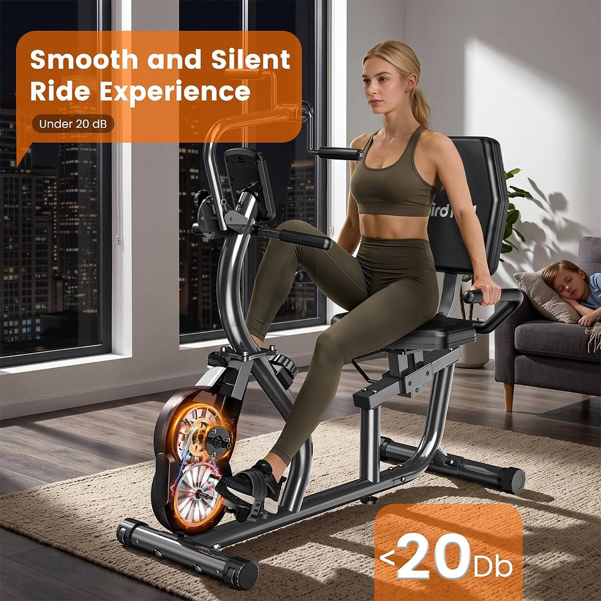 Smooth and Silent Ride Experience  
Under 20 dB