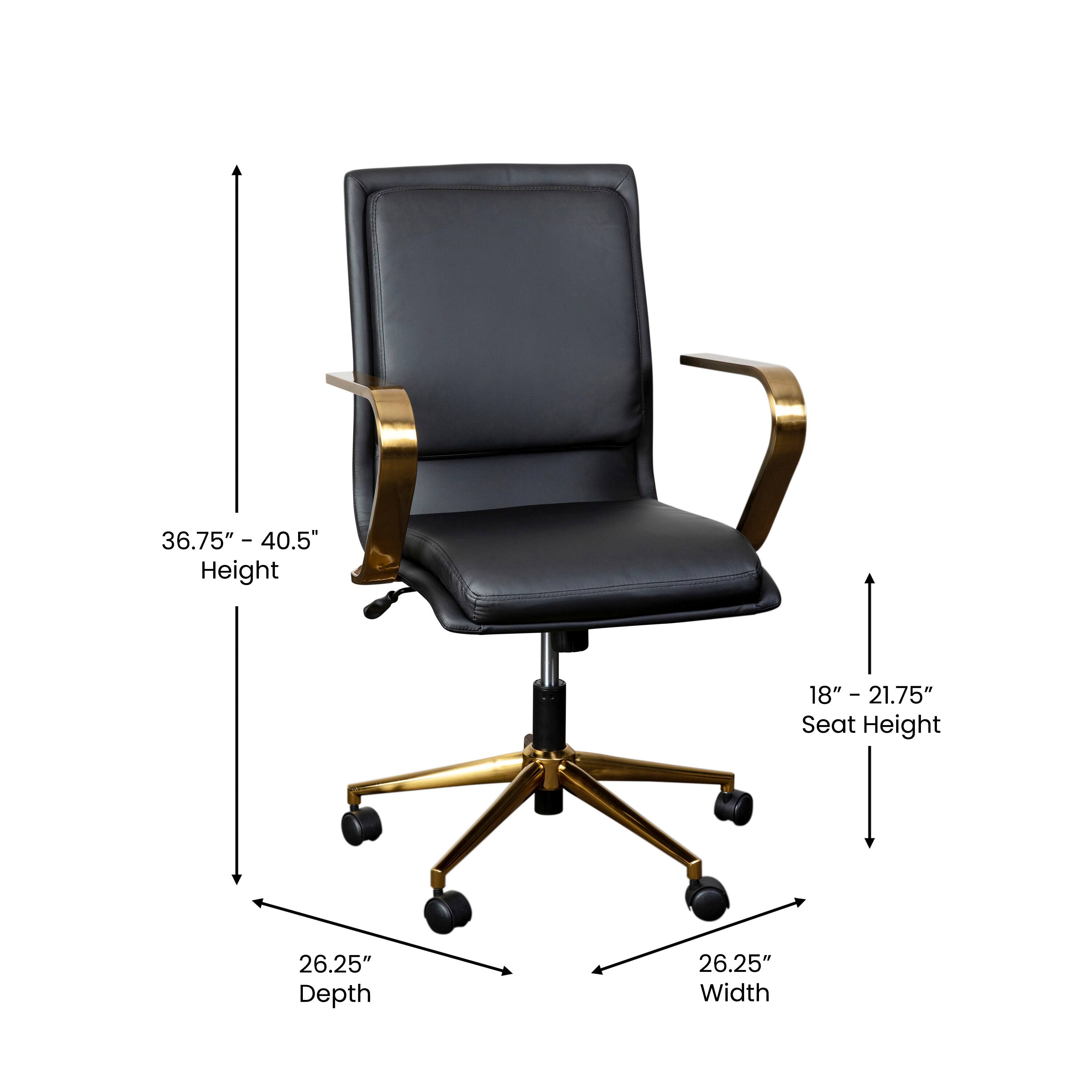 6.75" - 40.5" Height  
18" - 21.75" Seat Height  
26.25" Depth  
26.25" Width