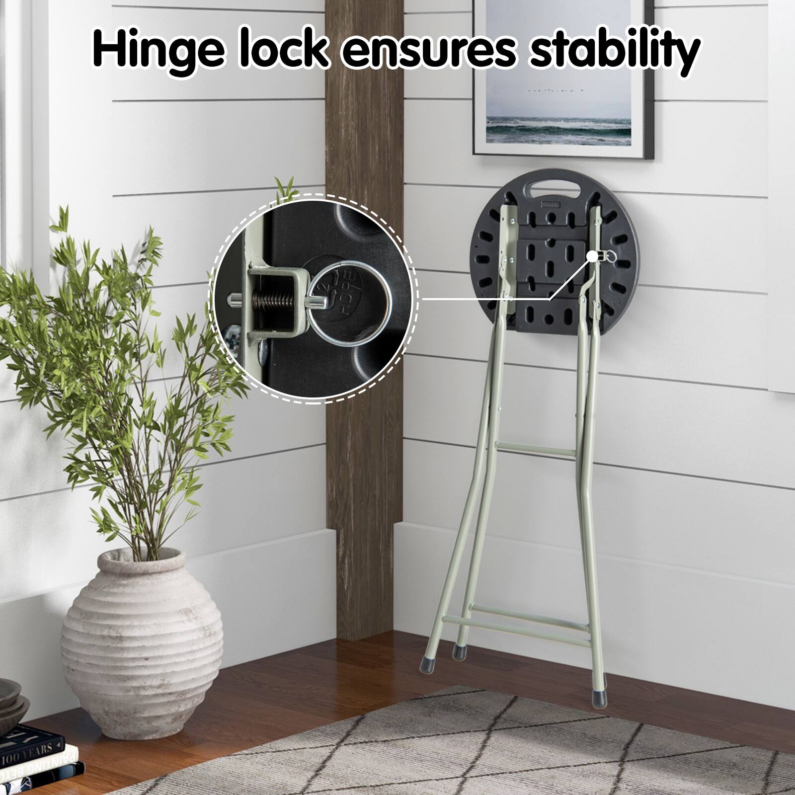 Hinge lock ensures stability