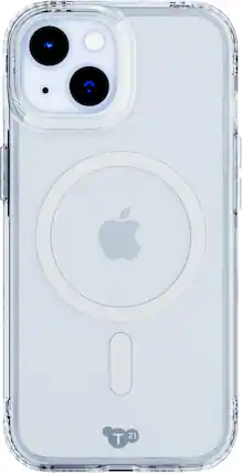 Front. Tech21 - Tech21 Evo clear MagSafe iPhone 15 - Clear case - Clear.