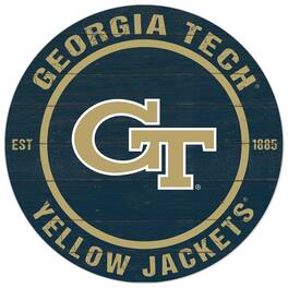 Jardine - Georgia Tech Yellow Jackets 20'' x 20'' Indoor/Outdoor Circle Sign - Navy