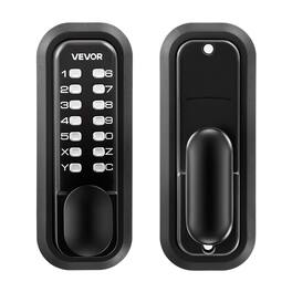 VEVOR - Mechanical Keyless Entry Door Lock, 2.0 Code Upgrade, 4-7 Digits Code, Auto Locking, for Garden Gates, Indoor or Outdoor - Black
