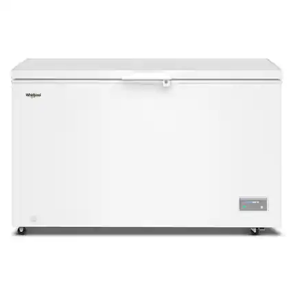 Front. Whirlpool - Whirlpool 16 cu. ft. Convertible Freezer-to-Fridge Chest Freezer with 3 Storage Baskets - White.