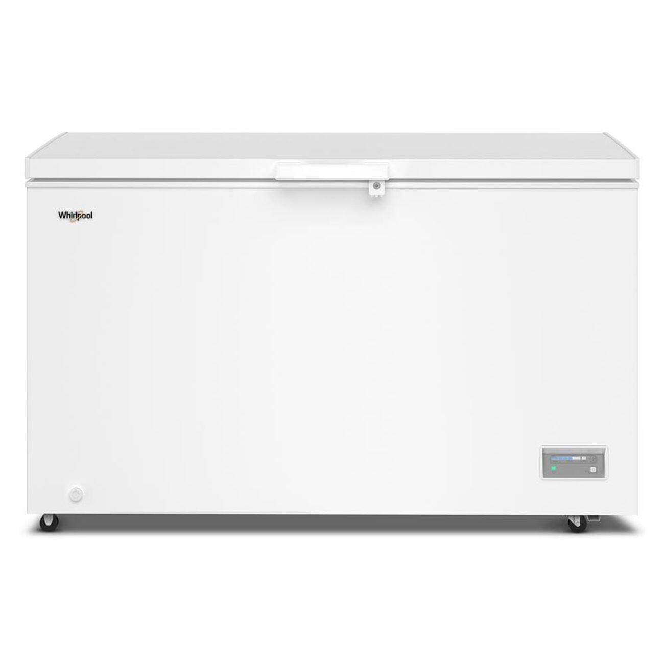 Front. Whirlpool - Whirlpool 16 cu. ft. Convertible Freezer-to-Fridge Chest Freezer with 3 Storage Baskets - White.