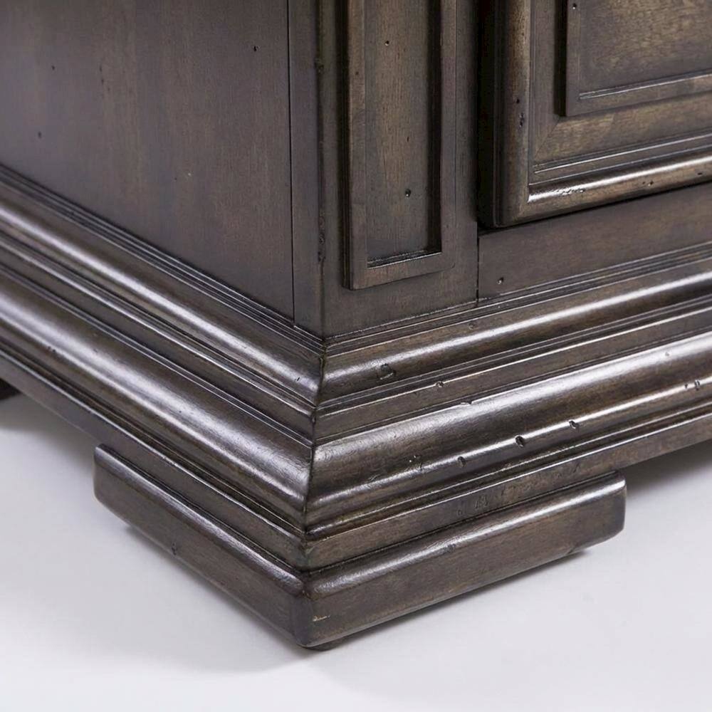 Back. Starlight Canyon Home - Brown Nightstand with Two Drawers and Charging Station for Bedroom Storage - Brown.