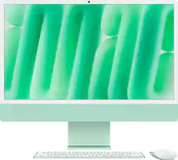 Apple - iMac 24-inch All-in-One - M4 chip - Built for Apple Intelligence - 8 Core CPU - 8 Core GPU - 16GB Memory - 256GB SSD - Green - Front_Zoom