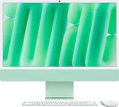 Front. Apple - iMac 24-inch All-in-One - M4 chip - Built for Apple Intelligence - 8 Core CPU - 8 Core GPU - 16GB Memory - 256GB SSD - Green.