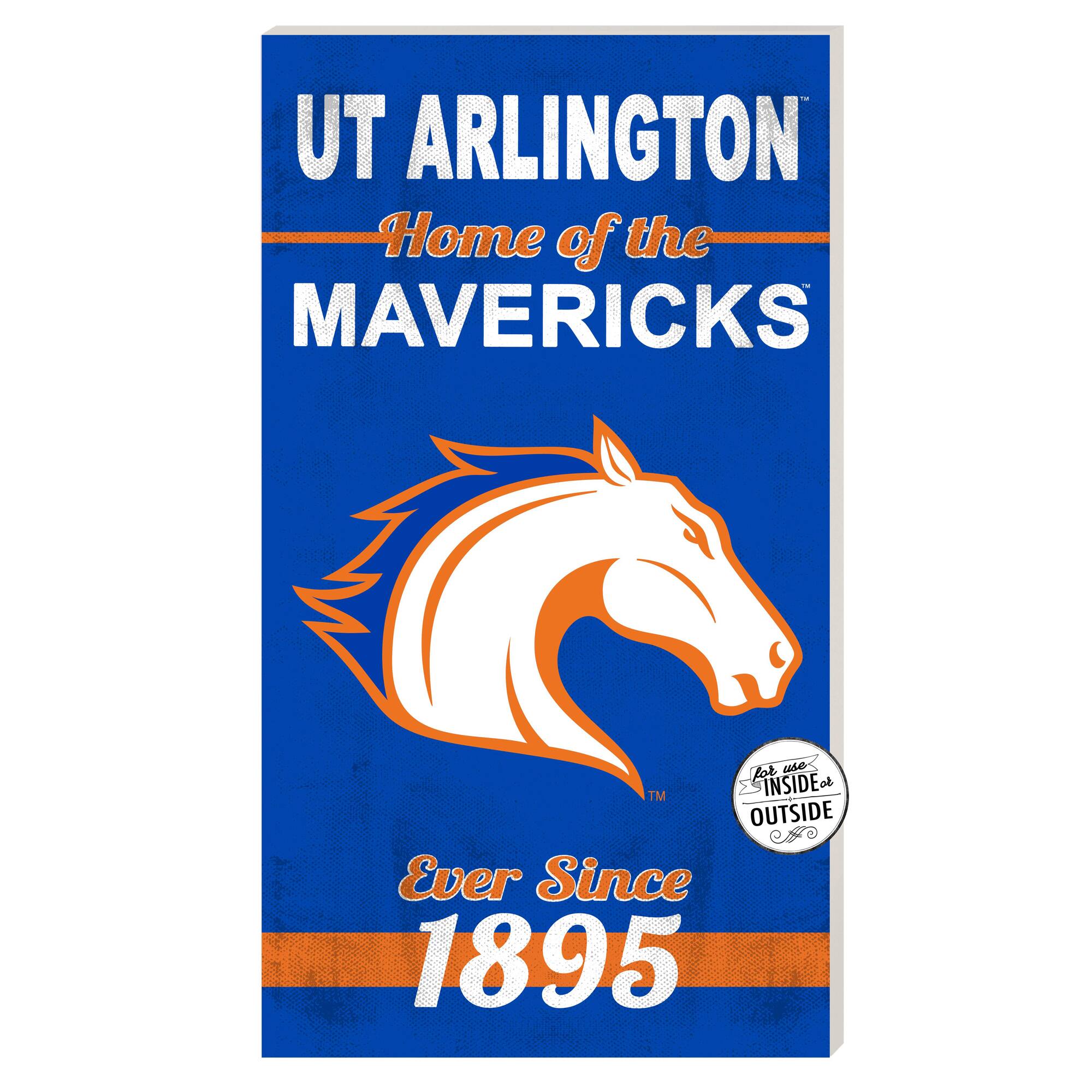 UT Arlington Mavericks 11'' x 20'' Indoor/Outdoor Home Of The Sign