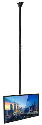 Mount-It! - Full-Motion Ceiling TV Mount – 32″–70″, 360° Swivel, 25° Tilt, 98–118″ Drop, 110 lb Capacity - Black