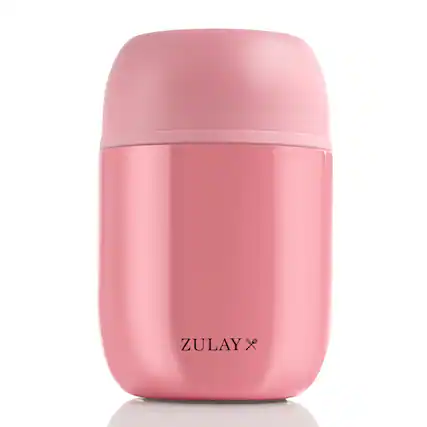 Front. Zulay Kitchen - Zulay Kitchen 16oz Stainless Steel Vacuum Insulated Food Jar for Hot Foods and Soups - Pink.
