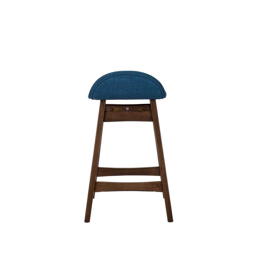 Alt View 2. Liberty Furniture Industries - Space Savers 24 Inch Counter Chair - Blue (RTA)-Set of 2 in Satin Walnut - Brown.