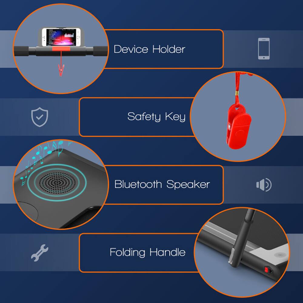 Device Holder  
Safety Key  
Bluetooth Speaker  
Folding Handle