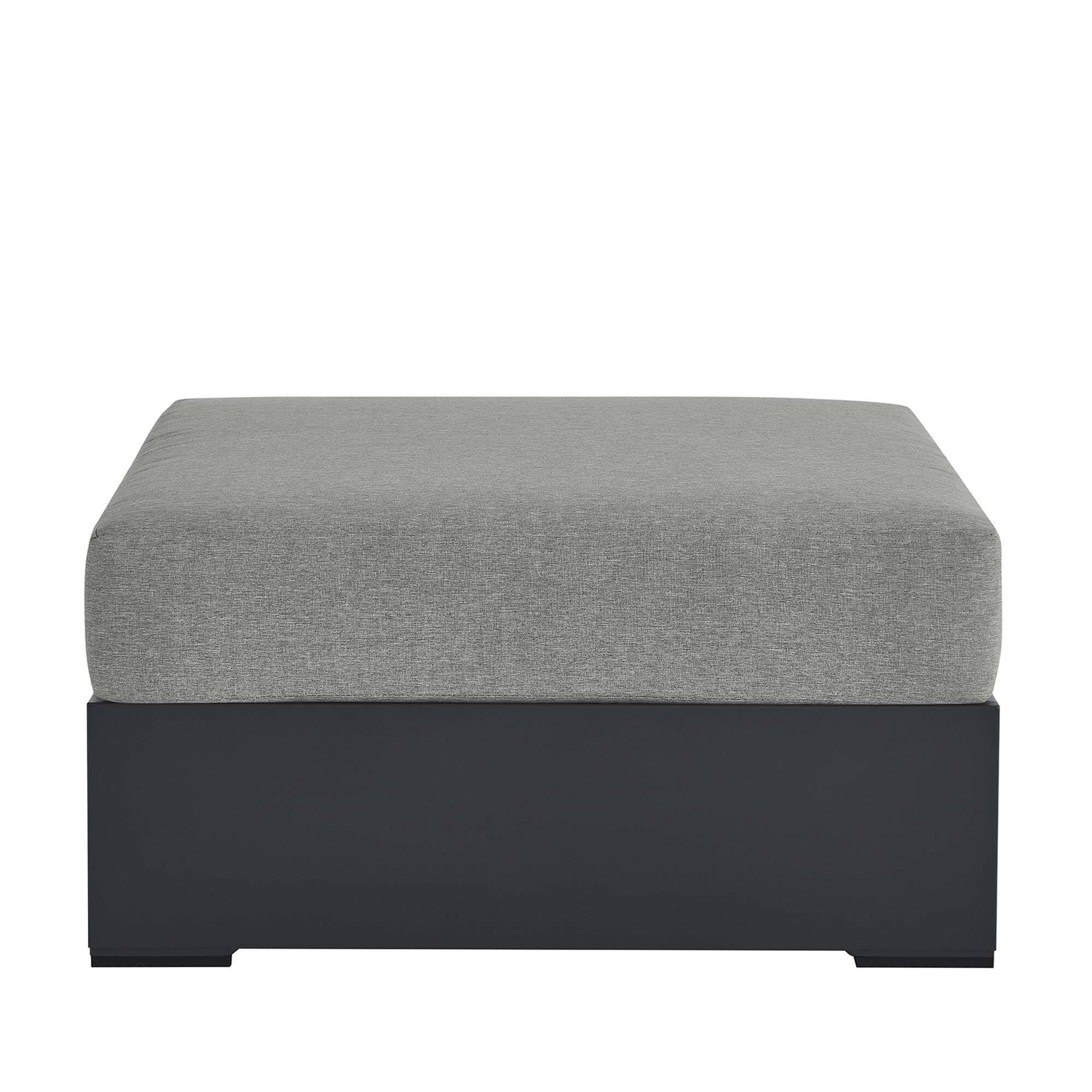 Alt View 2. Modway - Tahoe Outdoor Patio Powder-Coated Aluminum Ottoman by Modway - Gray Gray.