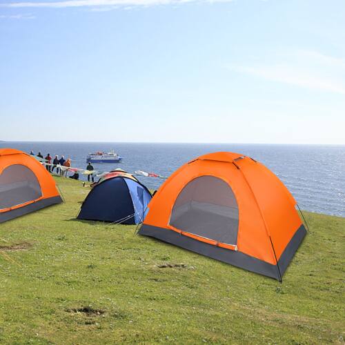 Alt View 7. Winado - Camping Tent, Portable Dome Tent for 1 Person Waterproof w/ Carrying Bag for Outdoor Hiking Climbing Camping Backpacking - Orange.